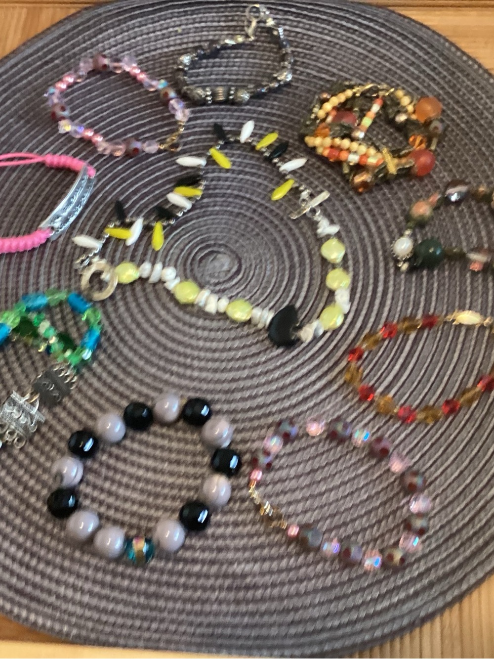 Assorted Beaded Bracelet Lot - Multicolor Stackable Styles